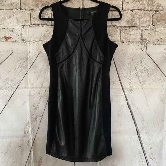 Sanctuary Black Leather Dress - Picture 1 of 6